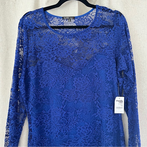 Royal Blue Lace Dress - Picture 5 of 6